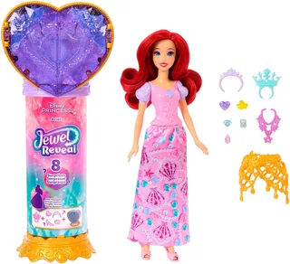 Disney Prinses Jewel Reveal - Ariël modepop met 8 verrassingen by Mattel in Ariel – product photo 2 of 5