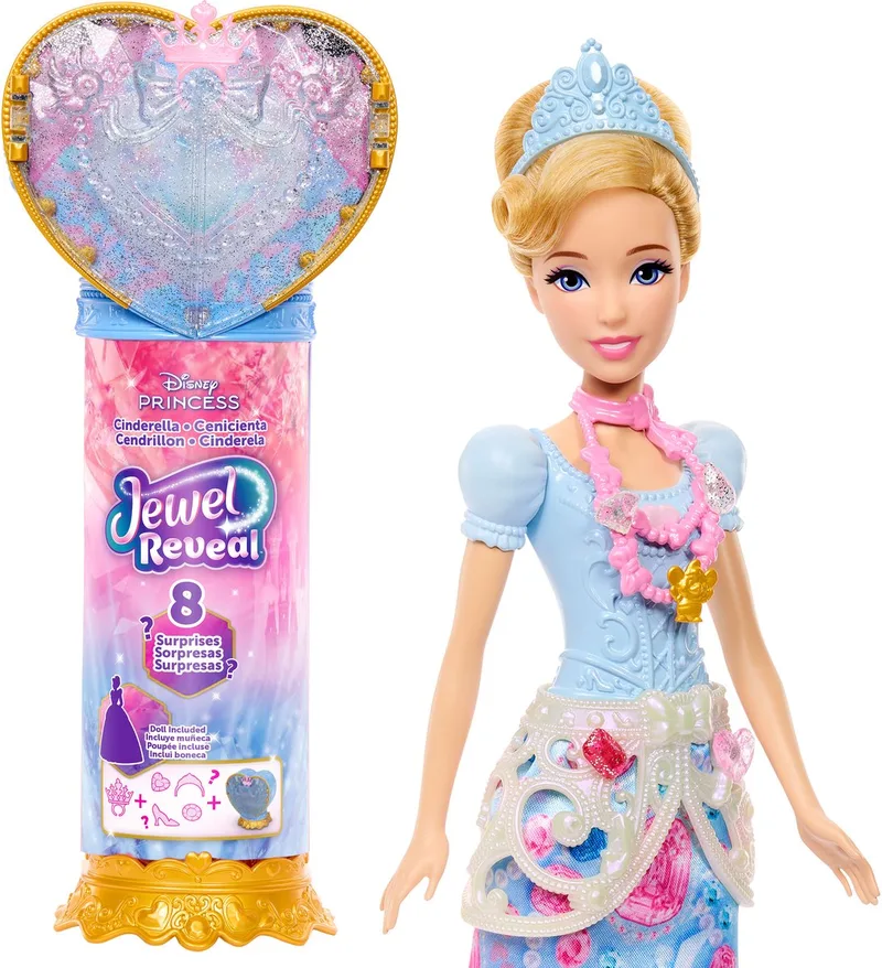 Disney Prinses Jewel Reveal - Modepop by Mattel in Assepoester – product photo