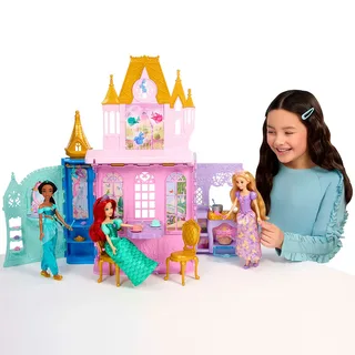 Disney Prinses Rapunzel Pop en Close & Carry Kasteel Speelset - Met 5 speelgebieden en 20 accessoires från Mattel i Flerfärgad – produktbild 3 av 6