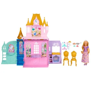 Disney Prinses Rapunzel Pop en Close & Carry Kasteel Speelset - Met 5 speelgebieden en 20 accessoires från Mattel i Flerfärgad – produktbild 2 av 6