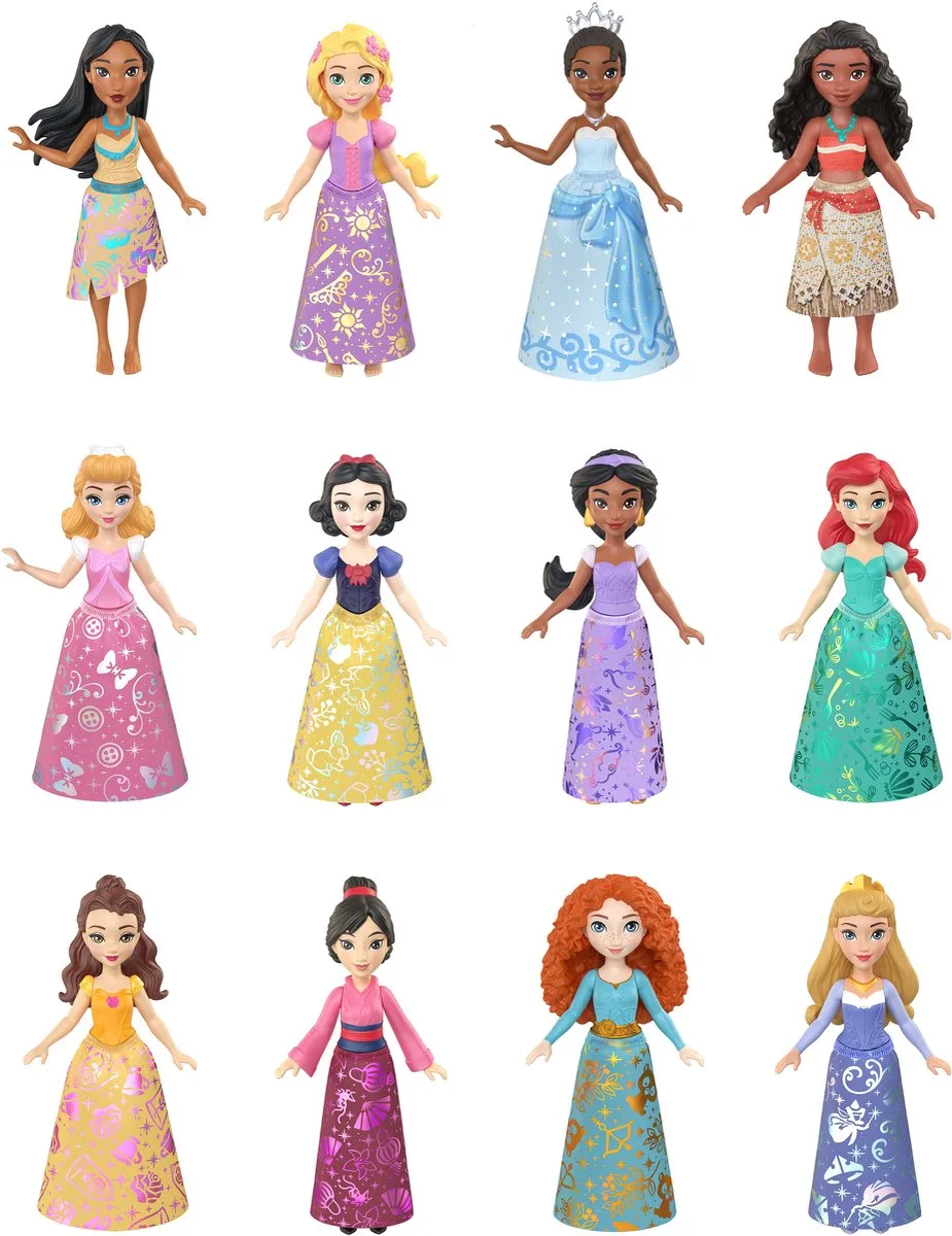 Disney Prinses Ultieme Prinsessen Collectie met Kleine Poppen de Mattel en Multicolore – photo du produit