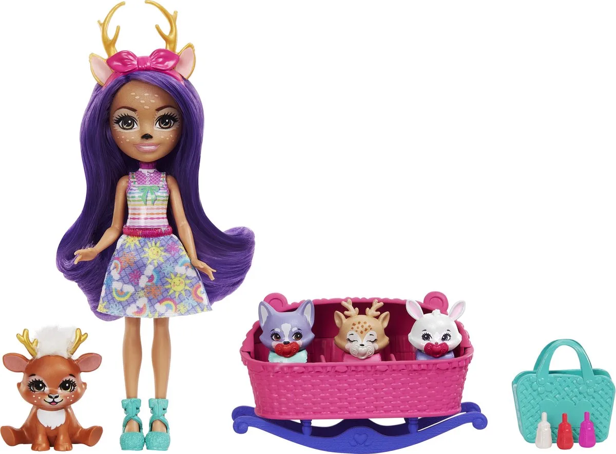Enchantimals - Baby’s Beste Vriendjes - Modepoppen - Danessa - Hert van Mattel in Meerkleurig – productfoto