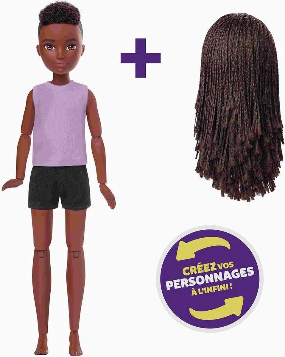 GKV42 Creatable World Character Starter Pack CS-725 de Mattel en Marron, Noir – photo du produit