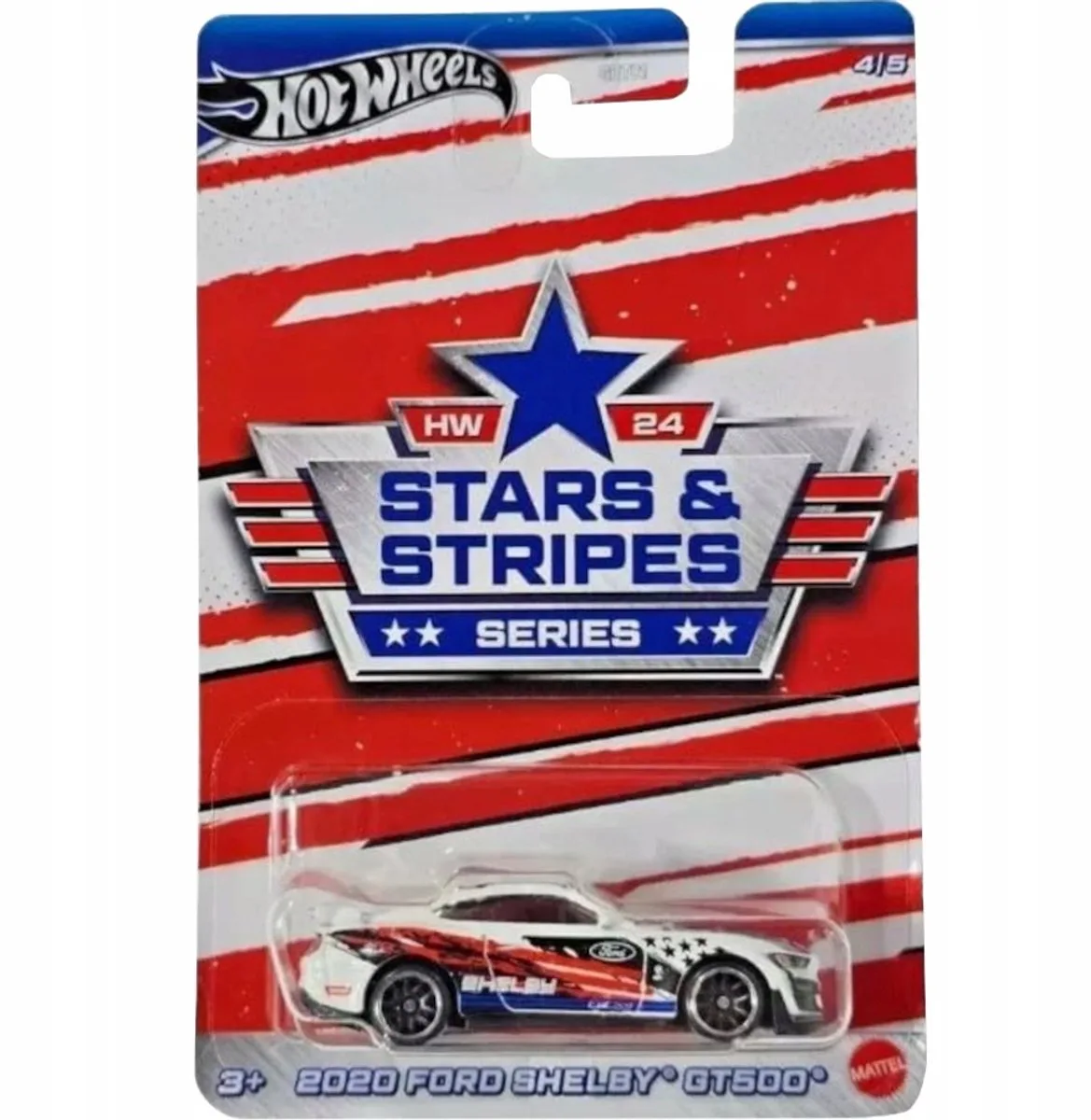 Hot Wheels 2020 Ford Shelby GT500 4/5 - Sterren en strepen 2024 van Mattel in Wielokolorowy – productfoto