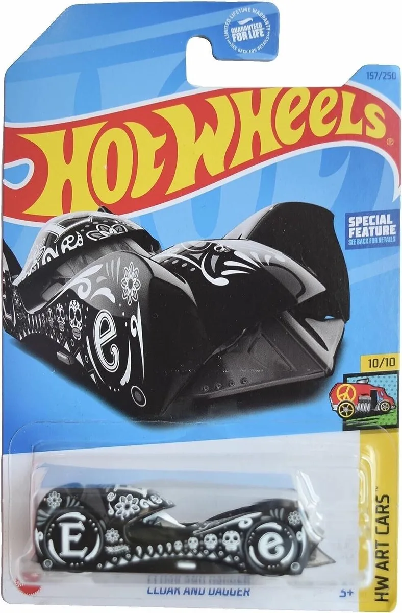 HOT WHEELS CLOAK AND DAGGER 157/250 BLACK 1:64 HW ART CARS 10/10 by Mattel in Art colour – product photo