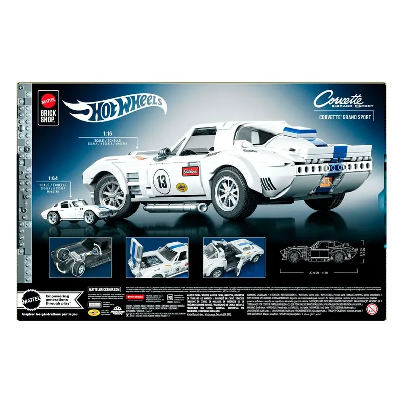 Hot Wheels Elite Series Corvette Grand Sport Bouwset 1/16 van Mattel – productfoto 5 van 5