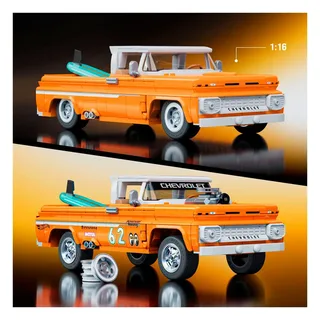 Hot Wheels Elite Series Custom ´62 Chevy Pickup Bouwset 1/16 van Mattel – productfoto 3 van 5