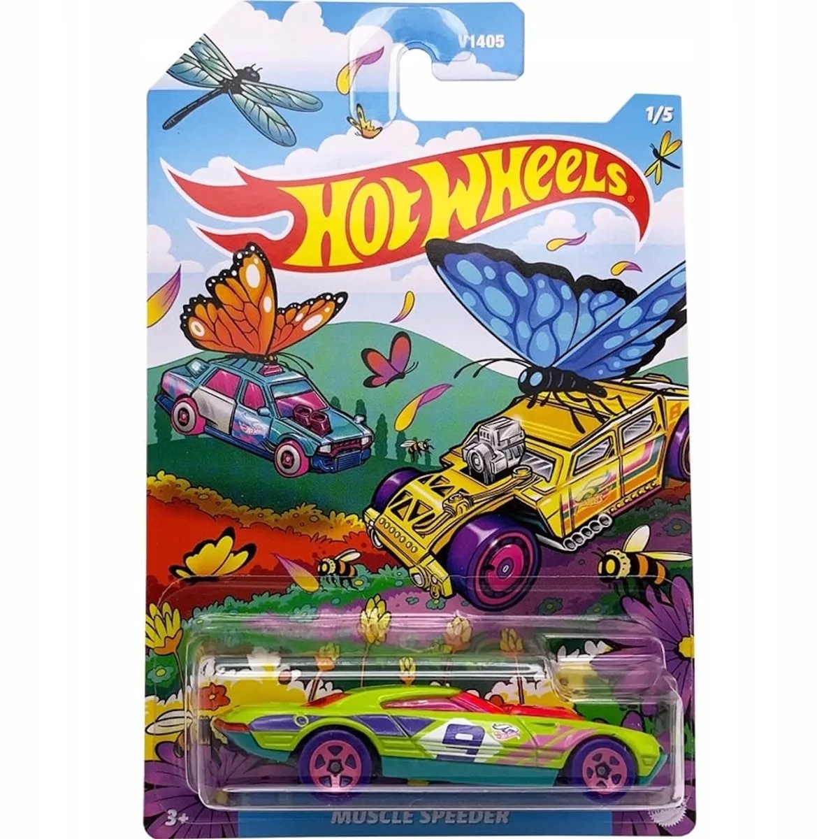 Hot Wheels Muscle Speeder Spring Series 2025 - Schaal 1:64 van Mattel in Geel – productfoto