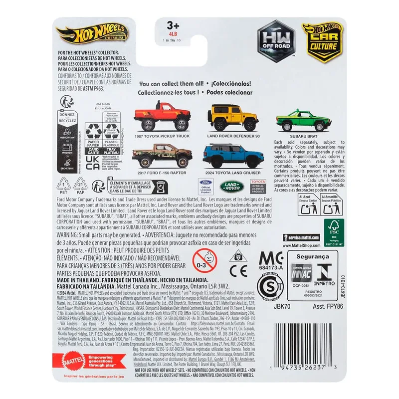 Hot Wheels Premium Car Culture Diecast Vehicle 1/64 2017 Ford F-150 Raptor Vehicles de Mattel en Multicolore – photo du produit 3 sur 5