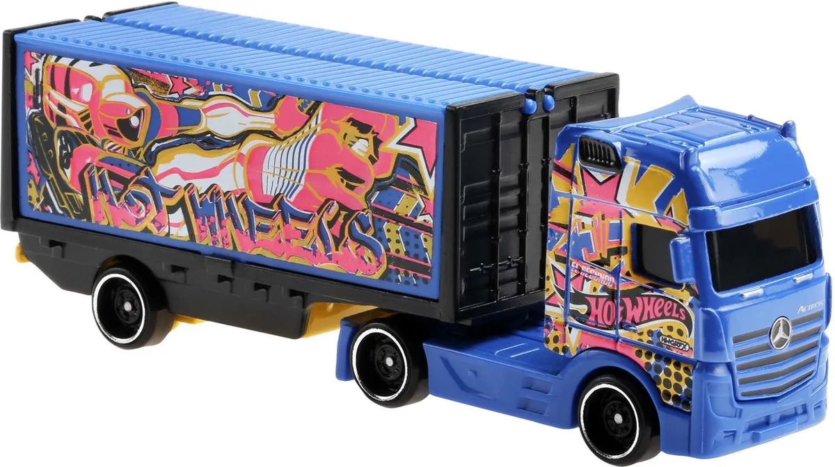 Hot Wheels track stars custom volkswagen hauler van Mattel in Blauw – productfoto