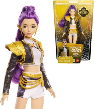 KPop Demon Hunters HUNTR/X Rumi 'Golden' zingende pop in outfit by Mattel in Rumi 'Golden' zingende pop – product photo 1 of 5