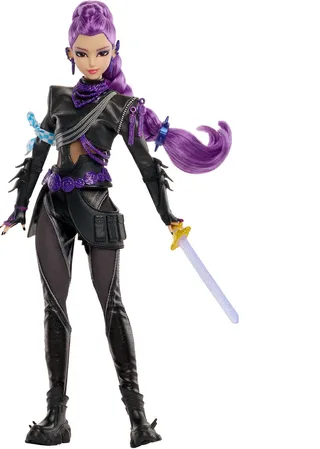 KPop Demon Hunters HUNTR/X Rumi - Luxe Modepop met gevechtsoutfit die aan en uit kan en zwaard by Mattel in Multicolour – product photo 1 of 6