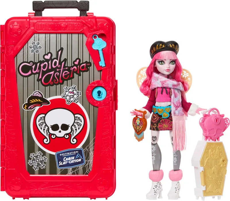 Monster High Skulltimate Secrets Cabinevakantie Speelset - Pop en Accessoires de Mattel en Cupid Asteria – photo du produit