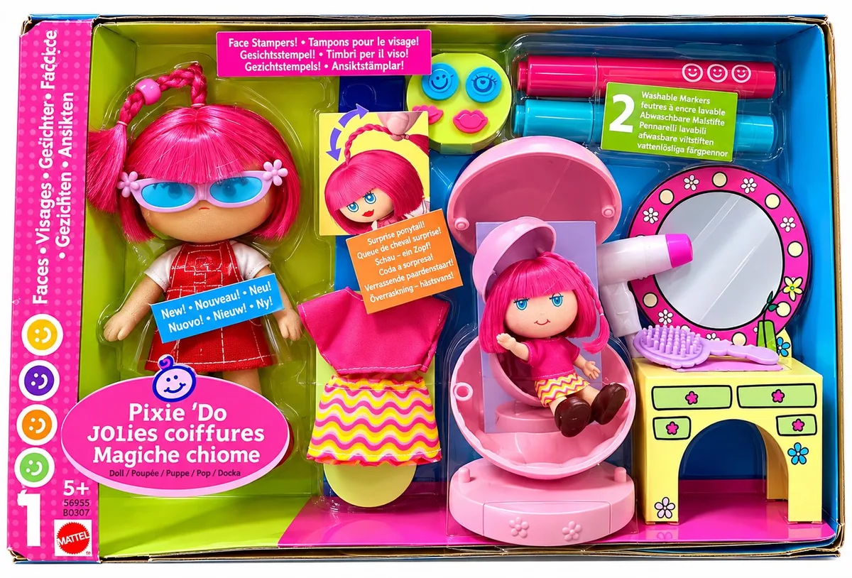 Pixie - Mooie kapsel - Magische gezichten - Poppen - Speelset by Mattel in Diverse kleuren – product photo