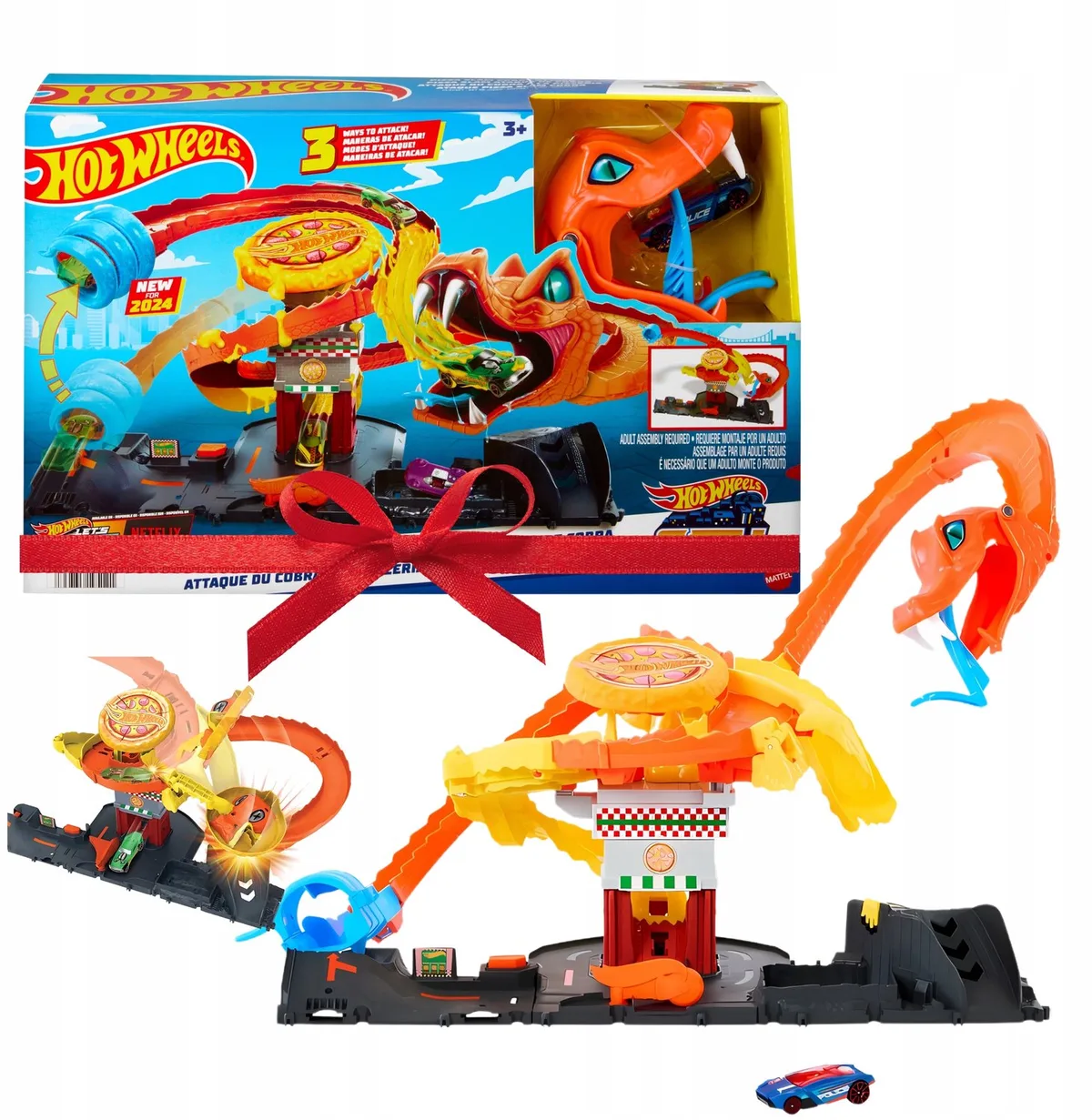 Speelgoed Racebaan Set met Cobra Aanval en Auto von Mattel – Produktfoto