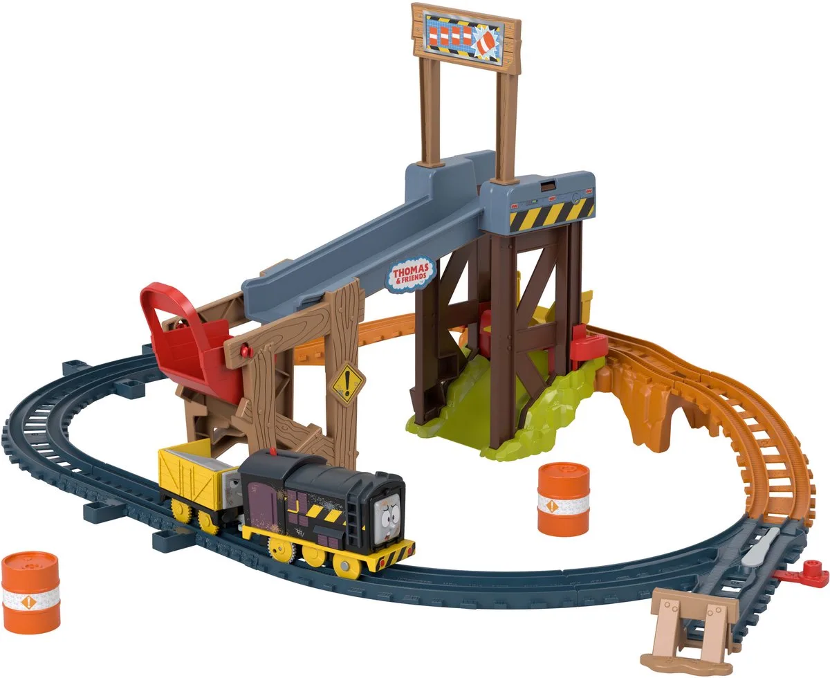 speelgoed - Thomas & Friends Diesel Lift & Load bouwset trein. fra Mattel i Flerfarvet – produktbillede