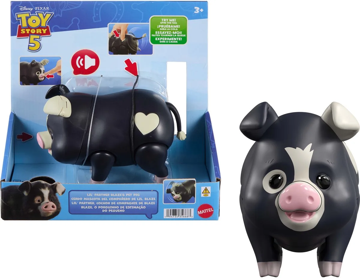Toy Story 5 knuffel Blaze's Pet Pig pluche speelgoed. van Mattel in Meerkleurig – productfoto