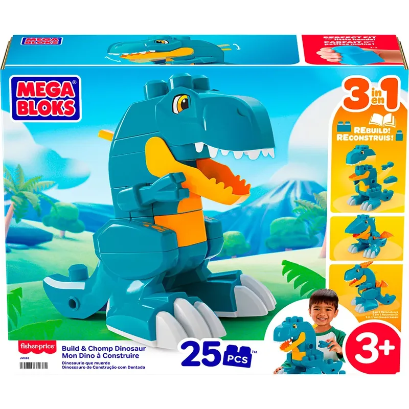 Biting Dinosaur Bouwspel 24 Stukken de Mega Bloks – photo du produit 6 sur 6