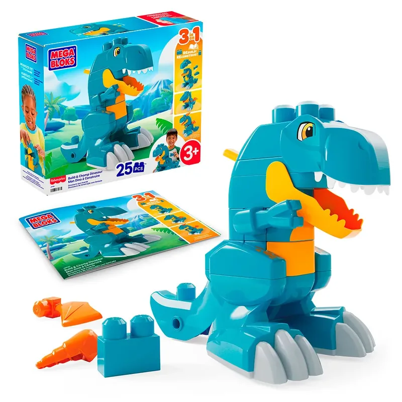 Biting Dinosaur Bouwspel 24 Stukken de Mega Bloks – photo du produit 1 sur 6