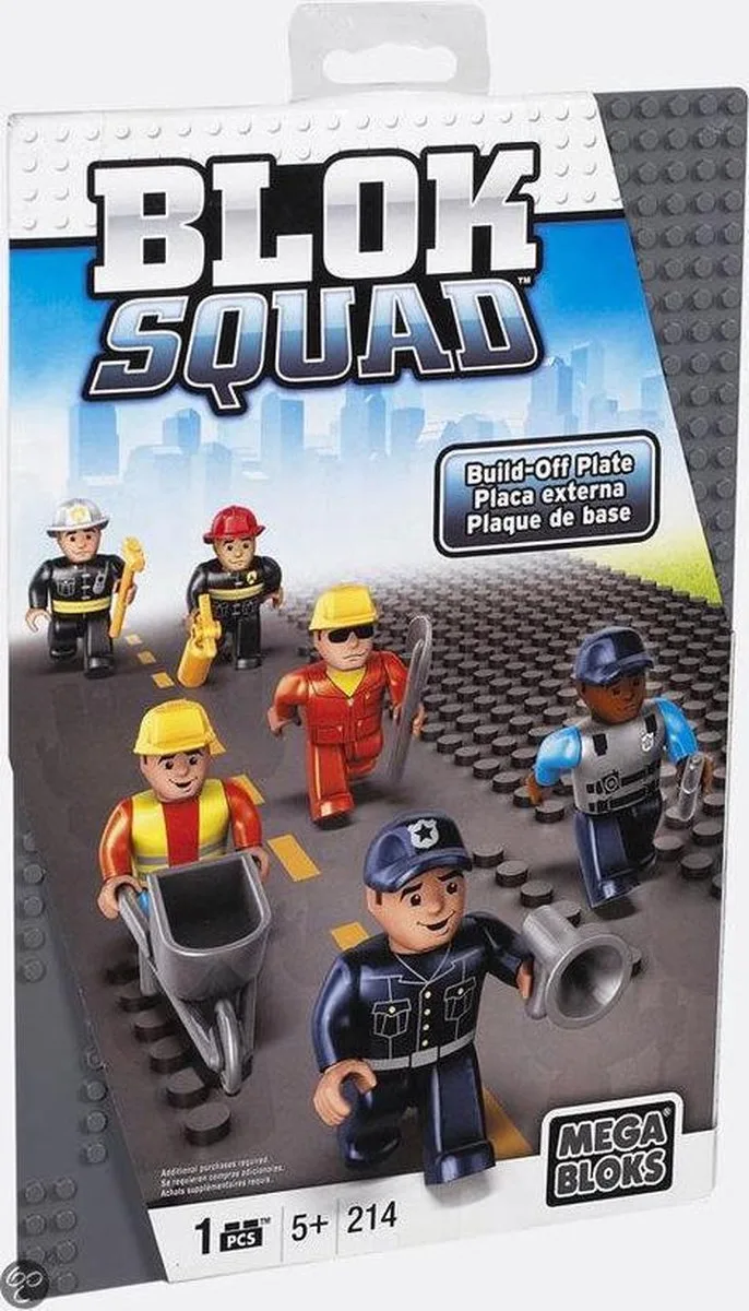 Blok Squad Build-Off Plate in tray by Mega Bloks in Grijs – product photo