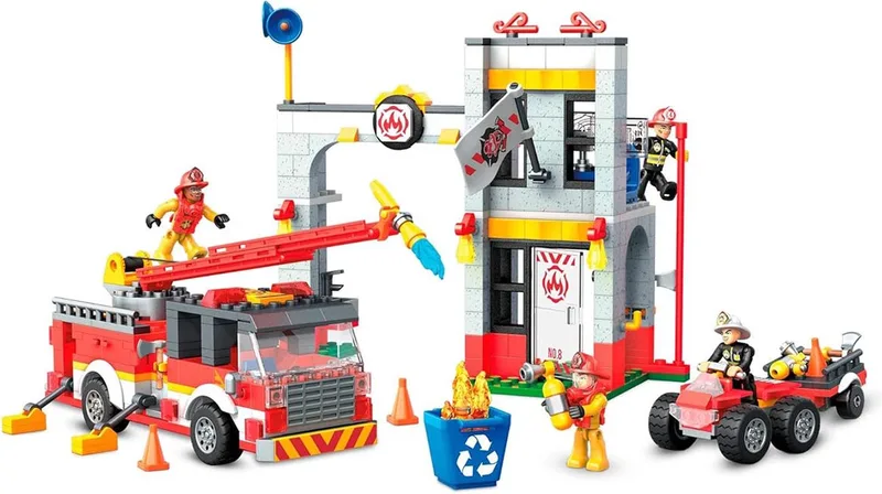 Mattel Games, Mega Construx Brandweer om 528 bouwstenen in elkaar te zetten by Mega Bloks in Veelkleurig – product photo