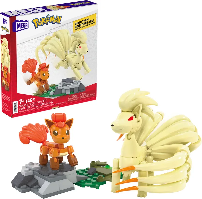 Mattel MEGA Pokémon Vulpix Evolutieset de Mega Bloks en Multicolor – photo du produit