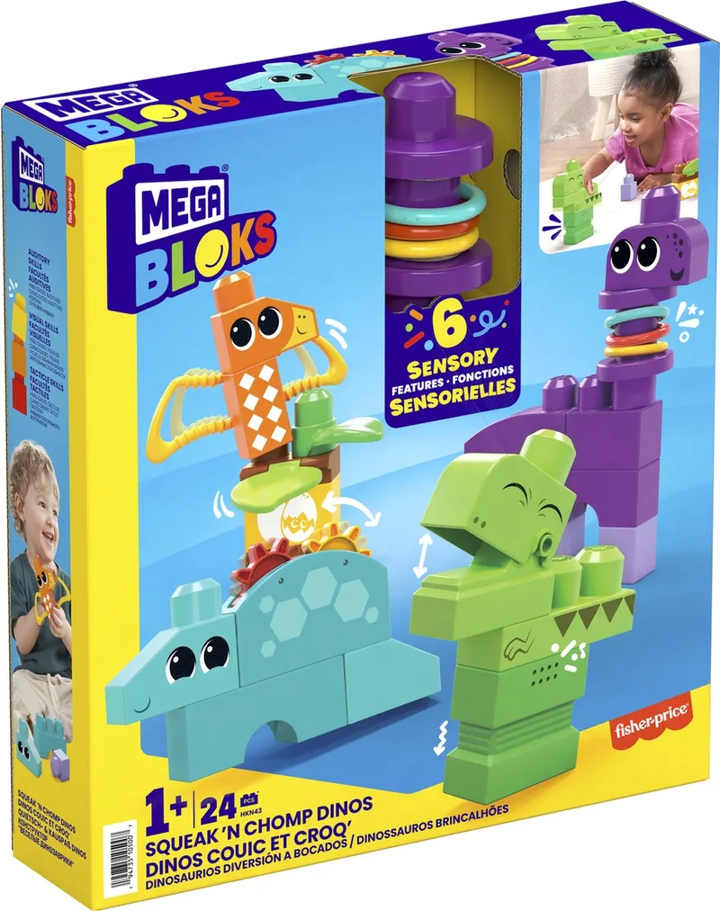 Piep en Knars Dino's de Mega Bloks en Meerkleurig – photo du produit