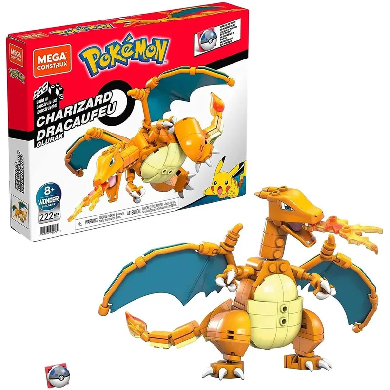Pokemon Glurak, 223 Teile van Mega Bloks – productfoto