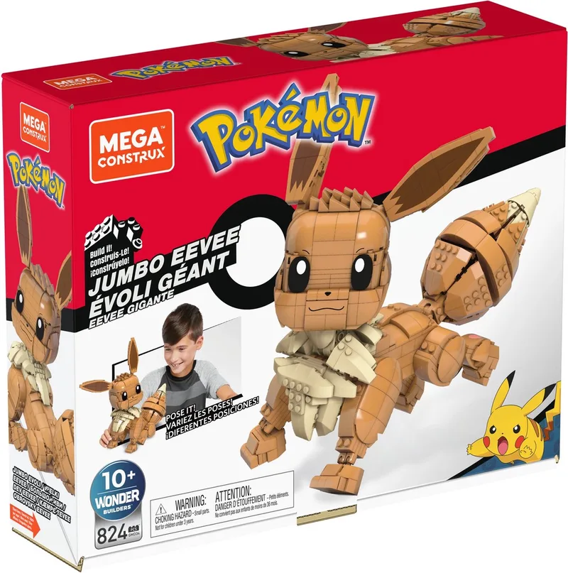 Pokémon Jumbo Eeve - 824 blokken - Bouwstenen från Mega Bloks i Jumbo Eevee – produktbild