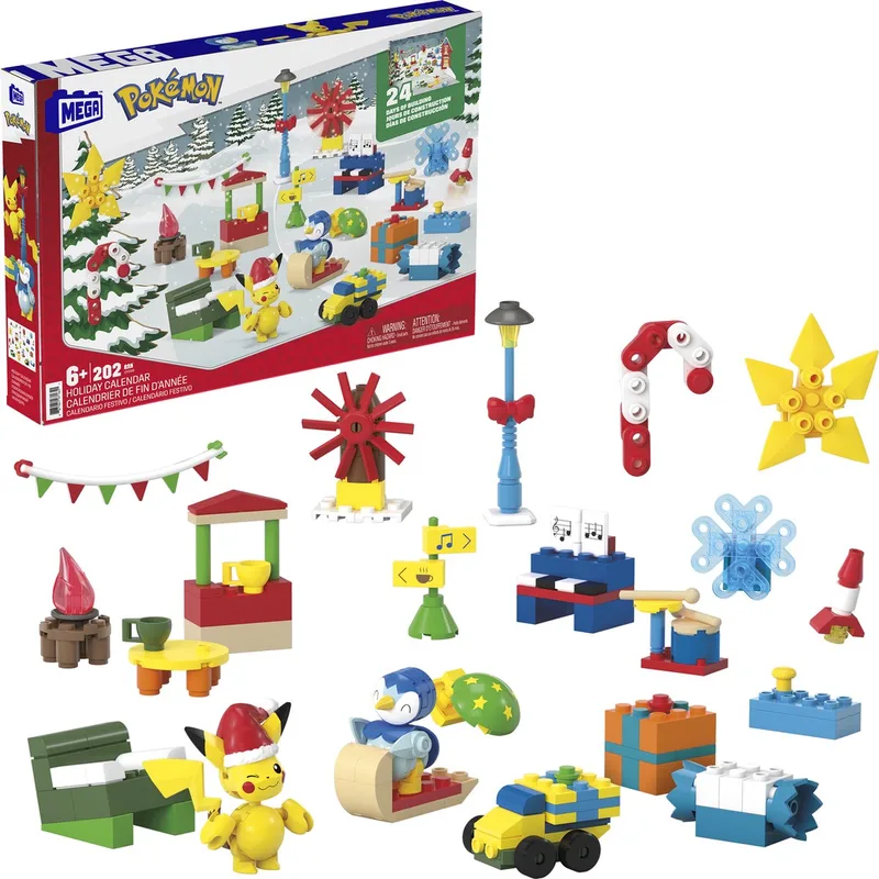 Pokémon Mega Advent Kalender - Constructiespeelgoed de Mega Bloks en Meerkleurig – photo du produit