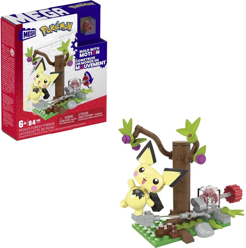 Pokémon - Mega Bos Voedselzoeker - Pichu’s von Mega Bloks in Multicolor – Produktfoto