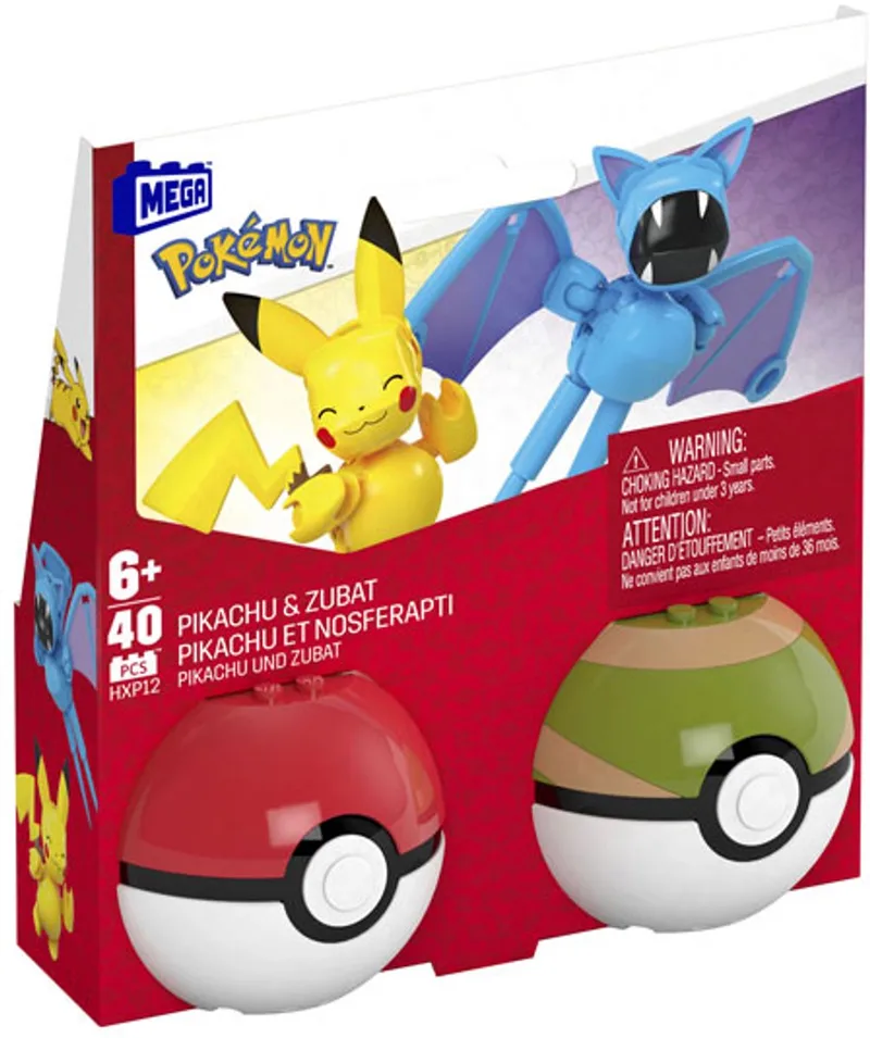 Pokémon Pikachu & Zubat - Speelfigurenset by Mega Bloks in Meerkleurig – product photo