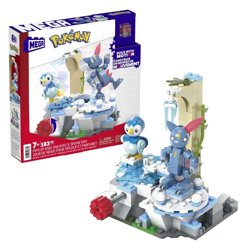 Pokemon Plinfas und Sniebels Schneetag van Mega Bloks – productfoto