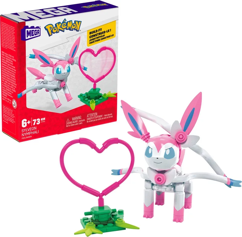 Pokémon Sylveon, Bouwpakket, 6 jaar, Kunststof, 73 stuk(s), 350 g by Mega Bloks in Meerkleurig – product photo