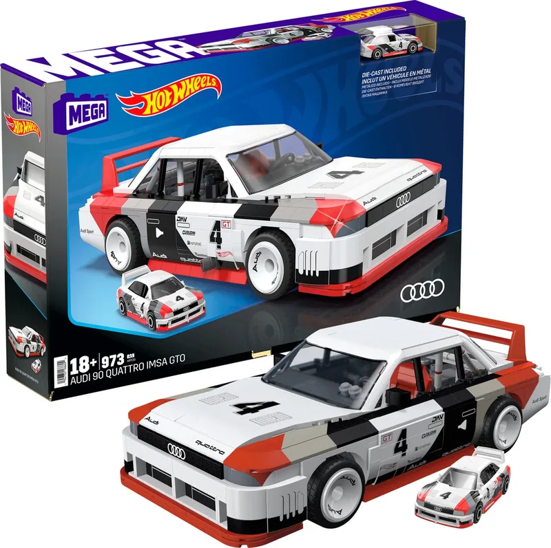 Showcase Hot Wheels Audi 90 Quattro IMSA GTO - 973 onderdelen by Mega Bloks in Meerkleurig – product photo