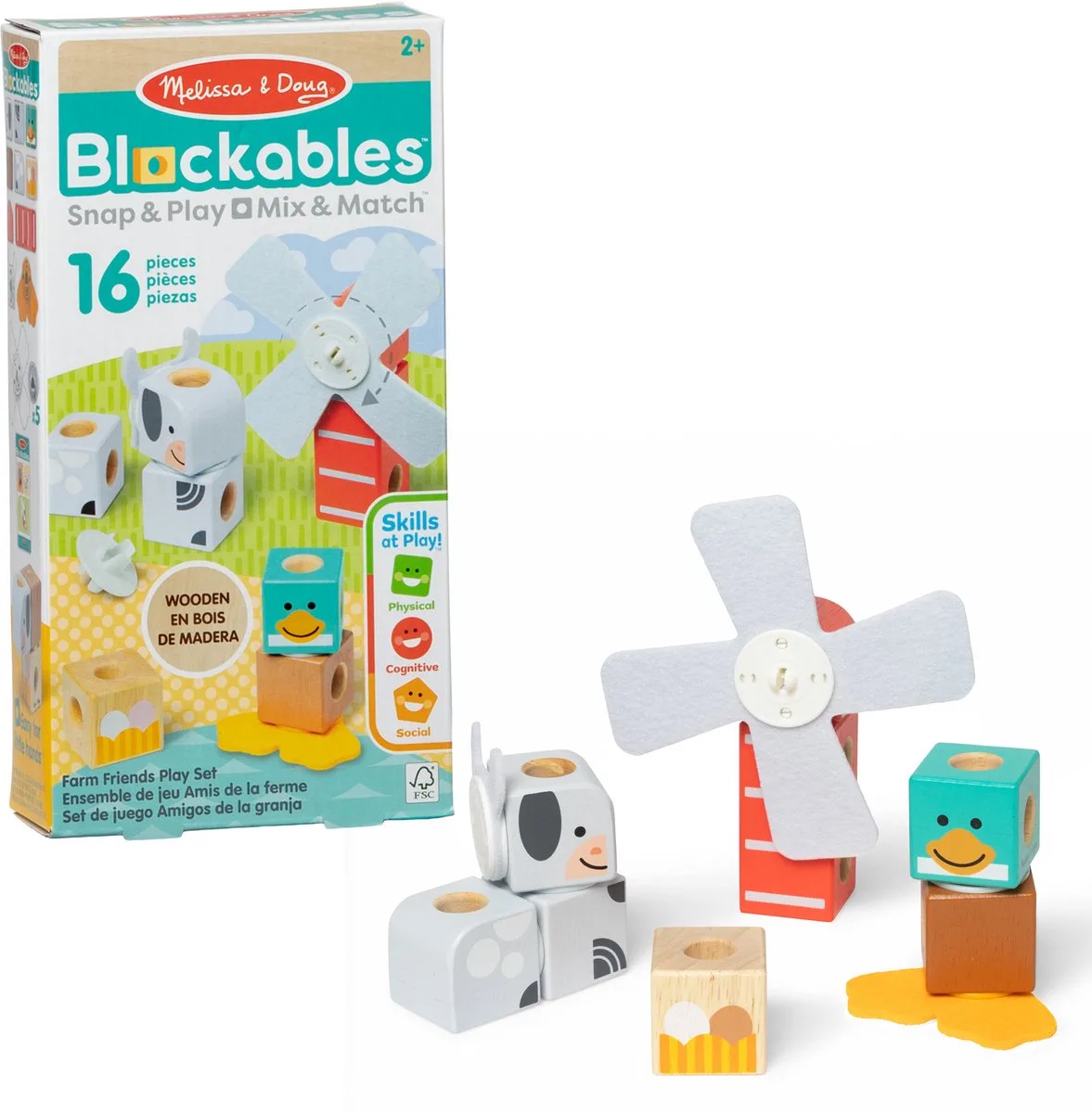 Blockables Farm Friends von Melissa & Doug in Mehrfarbig – Produktfoto