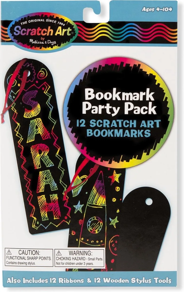 Bookmark Scratch Art Party Pack de Melissa & Doug en Multicolore – photo du produit
