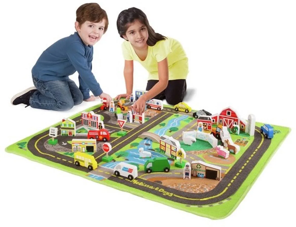 DELUXE SPEELSET MET STRAATKLEED van Melissa & Doug in Meerkleurig – productfoto