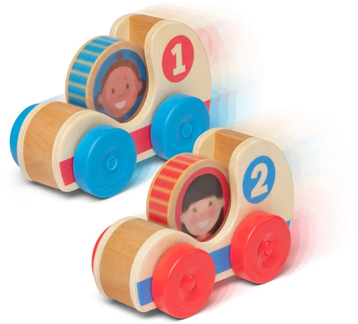 GO Tots Houten raceauto's - Houten peuterspeelgoed - ontwikkelings speelgoed van Melissa & Doug in Meerkleurig – productfoto