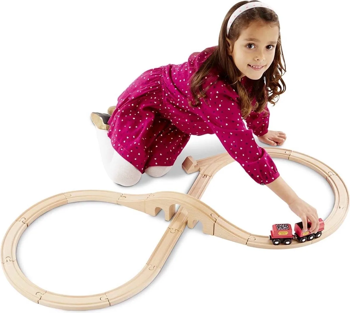 Houten Achtfiguur Treinset von Melissa & Doug in Mehrfarbig – Produktfoto