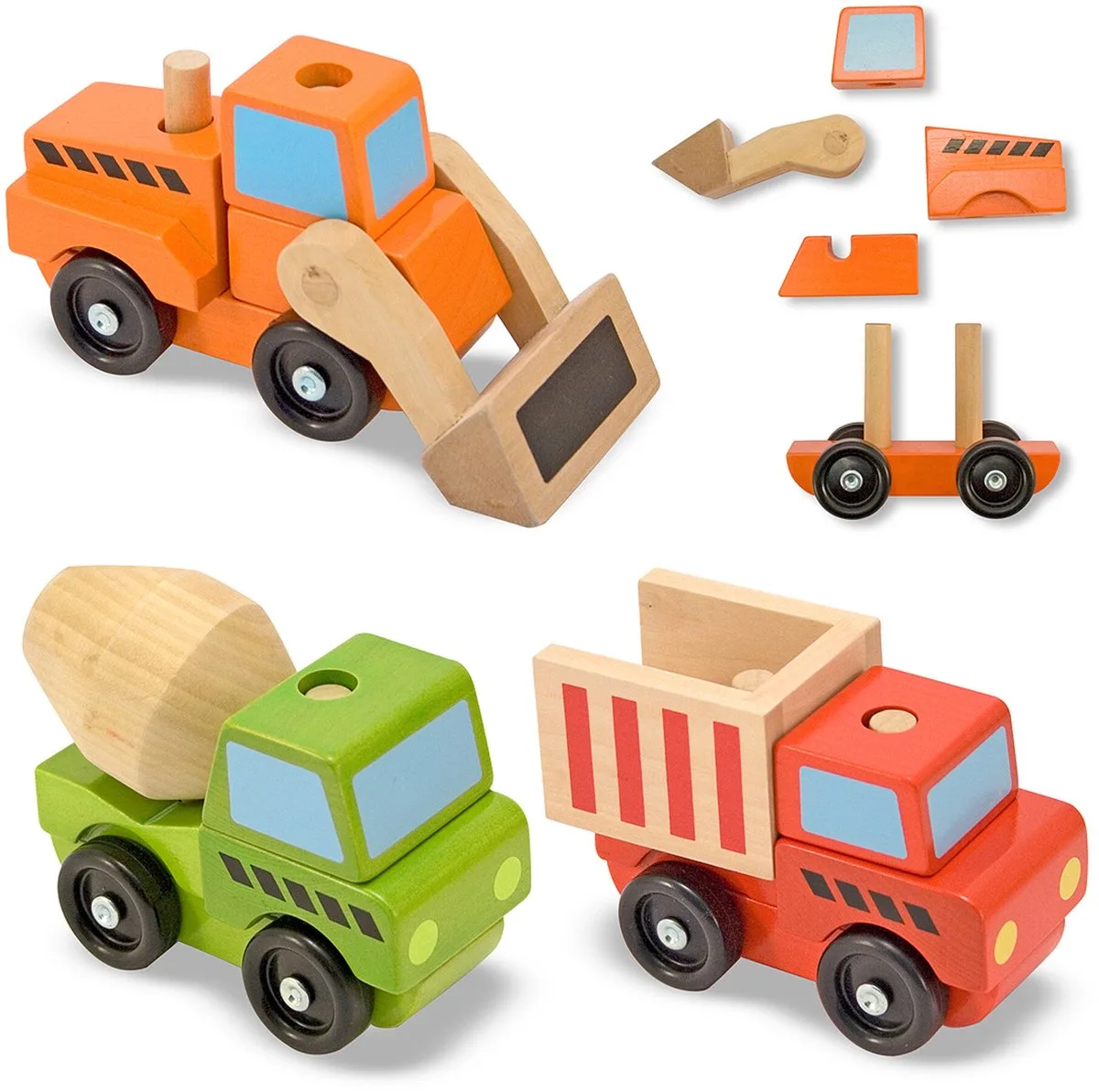 Houten Constructie Voertuigen van Melissa & Doug in Meerkleurig – productfoto