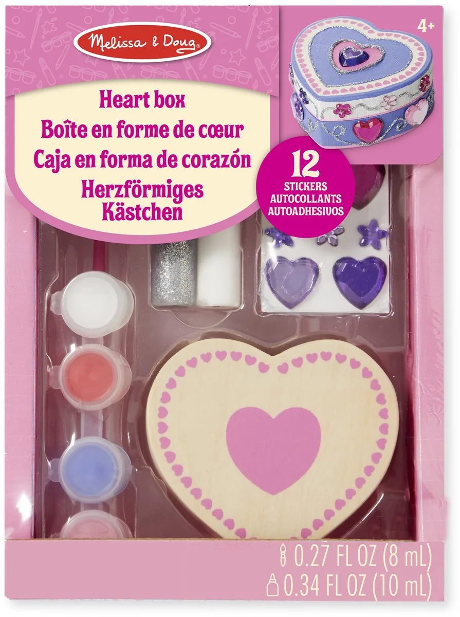 Houten Knutselsetje met Lijm en Verf - Hearts de Melissa & Doug – photo du produit