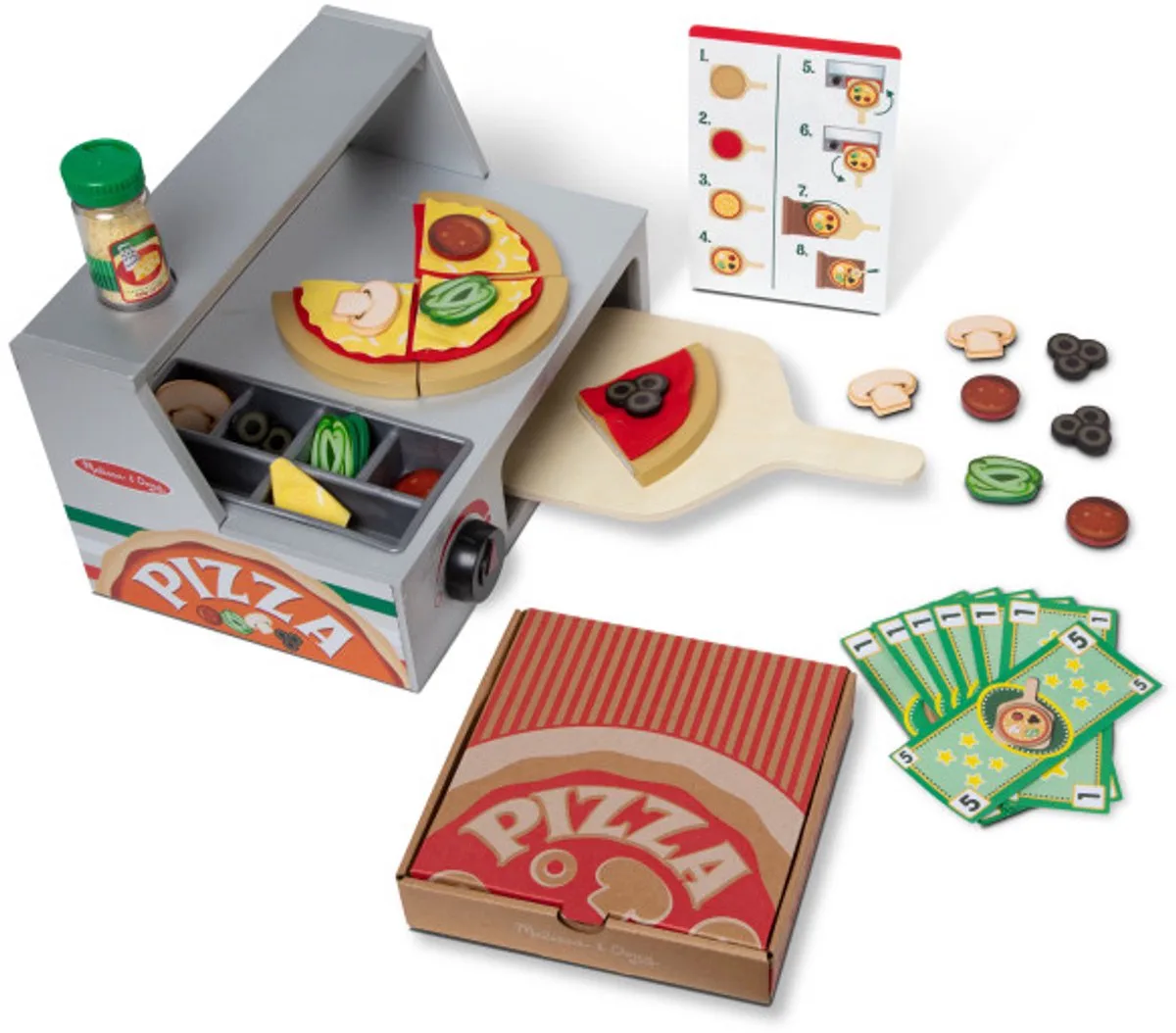 Top & Bake Pizza Theke, Spielküche von Melissa & Doug in Mehrfarbig – Produktfoto