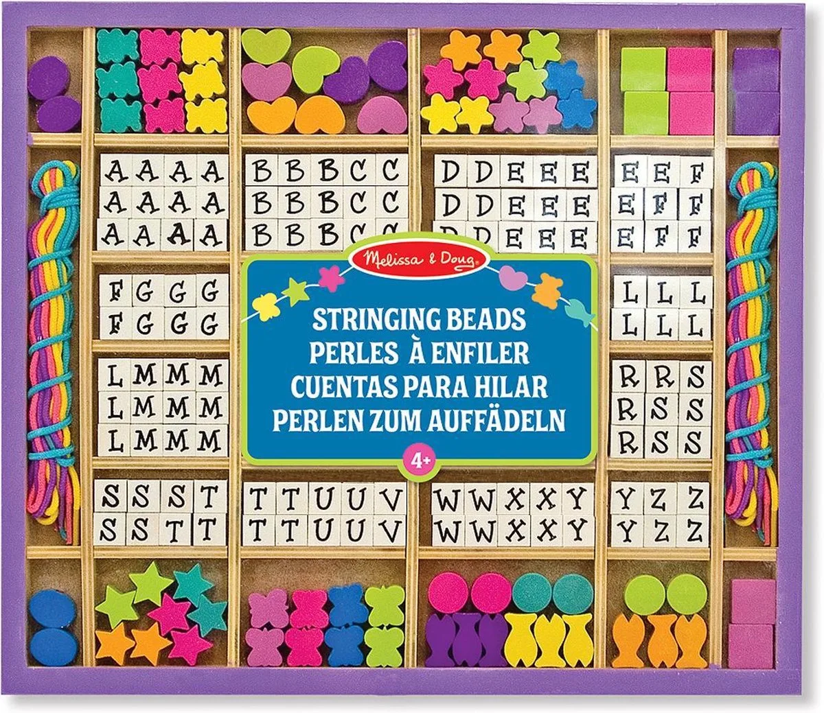 Houten Rijgkralen Knutselset - 200 kralen by Melissa & Doug in Red – product photo