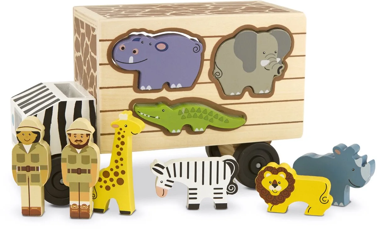 Houten Vormenstoof Safari Dieren von Melissa & Doug in Mehrfarbig – Produktfoto