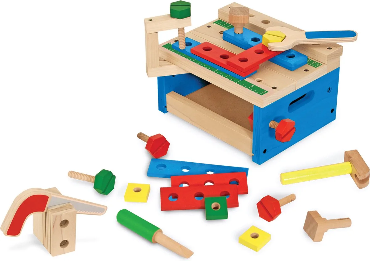 Houten Werkbank Hamer Zaag - 32 delig von Melissa & Doug in Rosa – Produktfoto