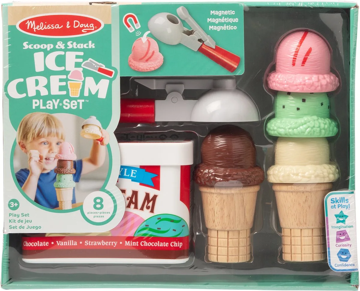 Scoop Stack Ice Cream Cone Playset von Melissa & Doug in Multi-coloured – Produktfoto