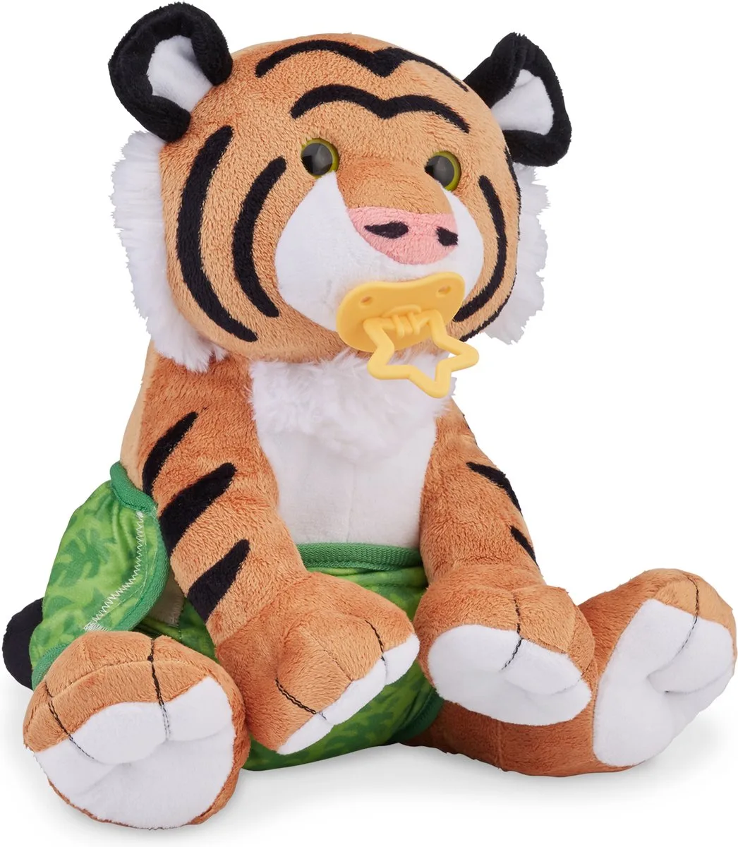 Knuffeltijger Baby 30 Cm Pluche 5-delig van Melissa & Doug in Oranje – productfoto