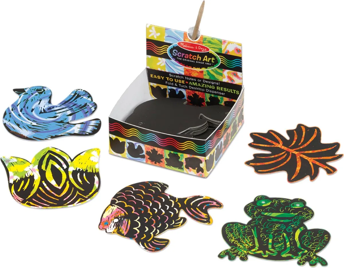 Kraskaart Scratch Art - Nature 126-delig de Melissa & Doug en Noir – photo du produit