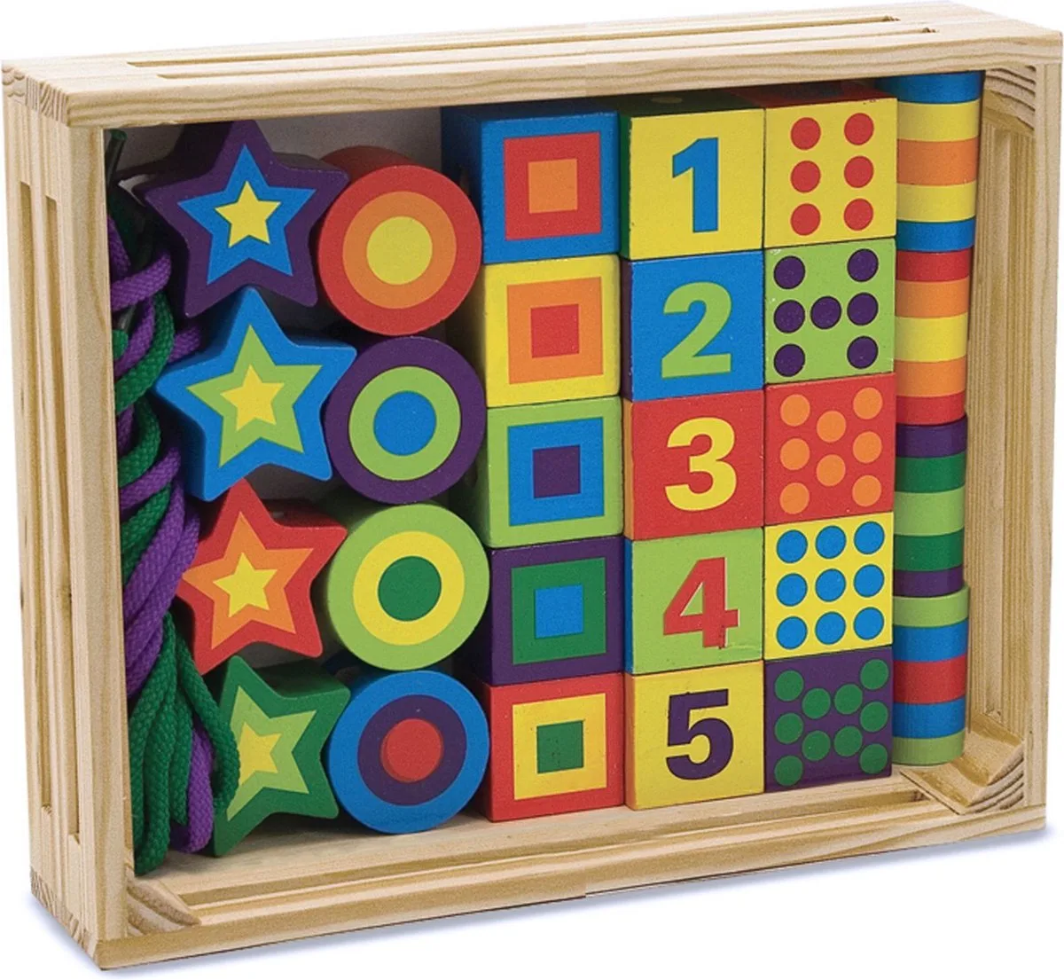 Lacing Beads fra Melissa & Doug i Flerfarvet – produktbillede